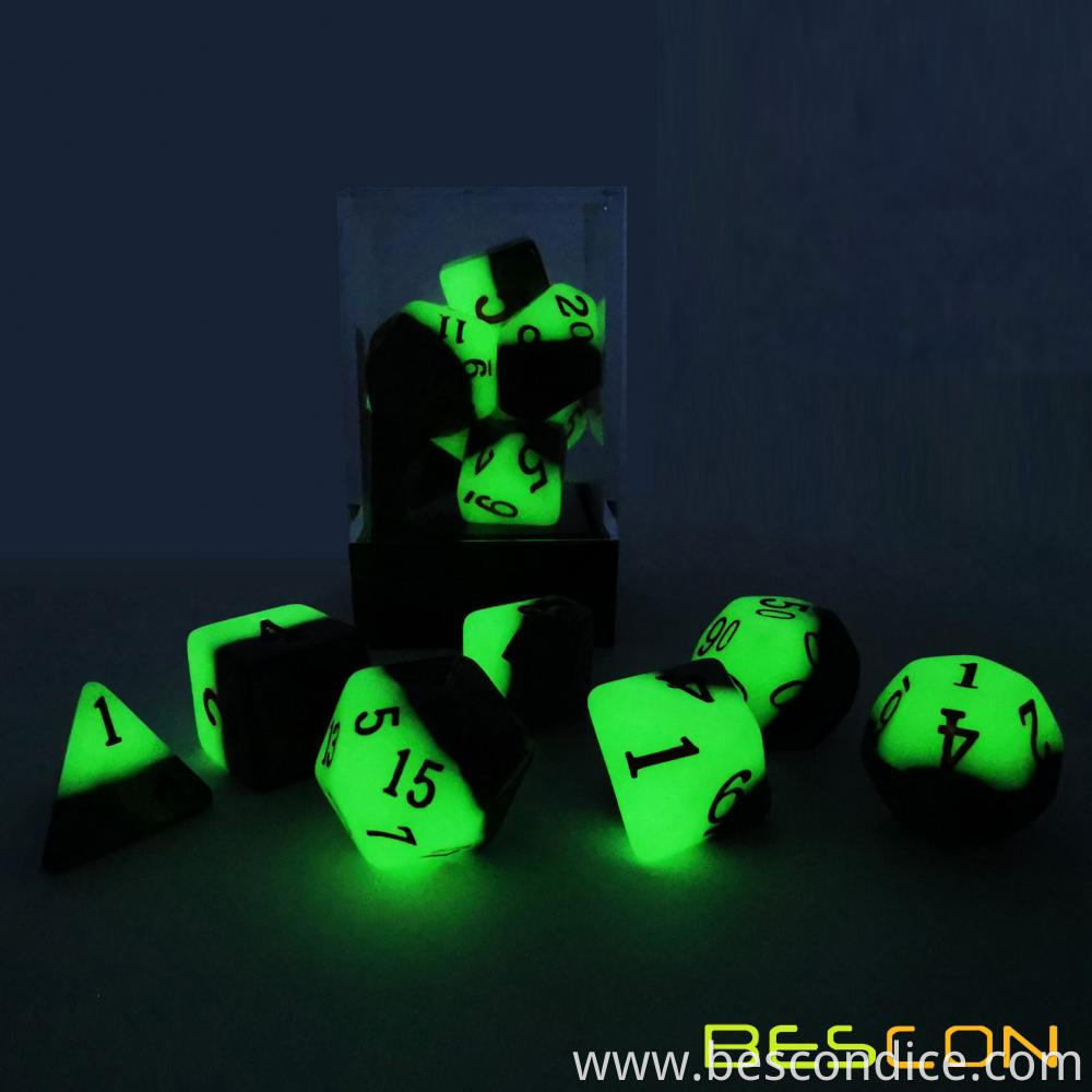Green Dawn Luminous Role Playing Dice 7